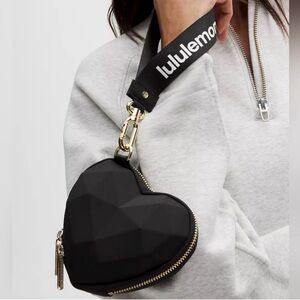 lululemon athletica Black Heart-Shaped wristlet